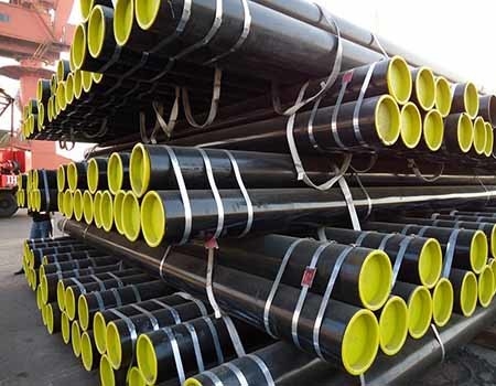 PSL1 API 5L Pipa Baja GR B 100cr6 X42 X52 X60 X65 ASTM A106 A53 Baja Karbon