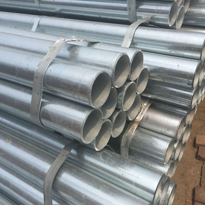 Round Hot Dip Galvanized Steel Pipe 1.5-70mm Erw Untuk Bangunan Rumah Kaca Const